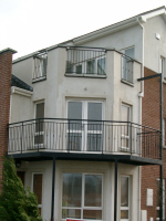 Corner Balconcy Hot Dip Galvanised & Powder Coated Black